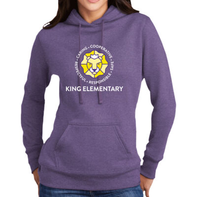 King Elementary - ® Ladies Core Fleece Pullover Hooded Sweatshirt Thumbnail
